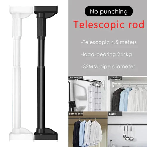 Drill-Free Adjustable Telescopic Rod™